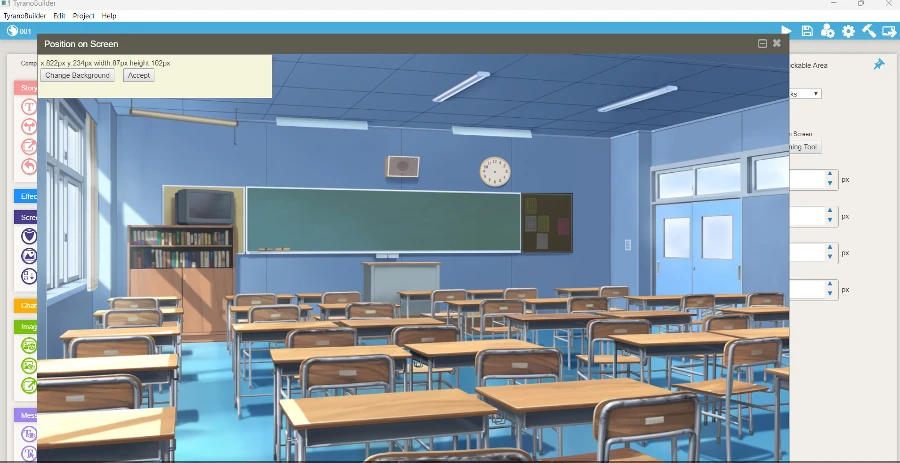 純文字 / 文字冒險遊戲製作用什麼引擎 / 工具/ 軟體製作最適合你? 【上篇#01】 19 TyranoBuilder 圖片位置