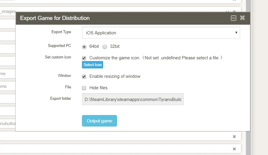 純文字 / 文字冒險遊戲製作用什麼引擎 / 工具/ 軟體製作最適合你? 【上篇#01】 23 TyranoBuilder 輸出遊戲