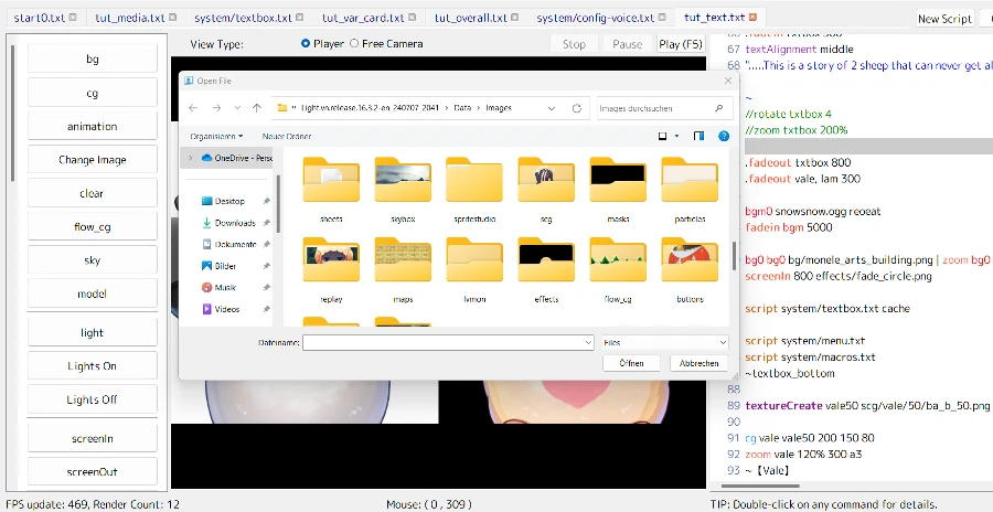 純文字 / 文字冒險遊戲製作用什麼引擎 / 工具/ 軟體製作最適合你? 【上篇#01】 85 light.vn 加入素材