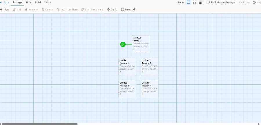 純文字 / 文字冒險遊戲製作用什麼引擎 / 工具/ 軟體製作最適合你? 【上篇#01】 96 twine 編輯畫面