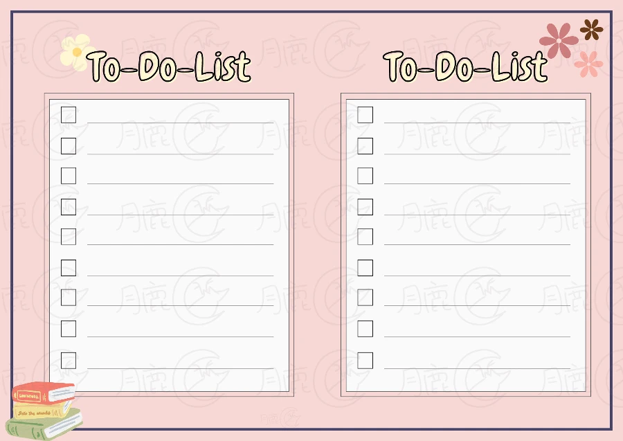 2025 年 10 個免費/可列待辦事項表&可愛To-Do 清單 【第二彈】 24 月鹿盒子 – 學習重點計畫表