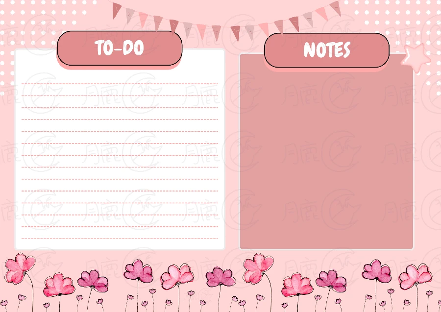 2025 年 10 個免費/可列待辦事項表&可愛To-Do 清單 【第二彈】 28 月鹿盒子 – 粉色節日記事表